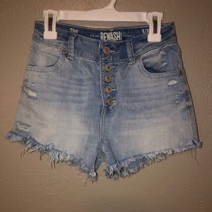 high waisted jean shorts